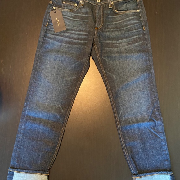NWT Rag & Bone Dre Ultraslim Boyfriend Cuffed Jeans Size 27 - Picture 6 of 8